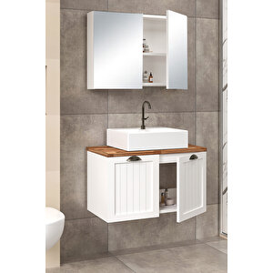 %100 Mdf - 80 Cm Aren Banyo Dolabı