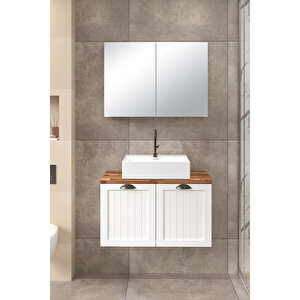 %100 Mdf - 80 Cm Aren Banyo Dolabı
