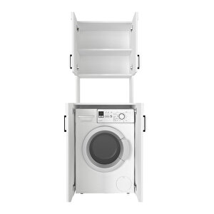 Kalira Çamaşır Makinesi Dolabı Çok Amaçlı Banyo Dolabı Beyaz