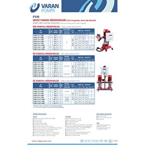 Varan Pvm12-8x1 Yhid Tek Pompalı Yangın Hidroforu 6,3 Hp / 4,7 Kw, Trifaze 380 V, Test Programlı