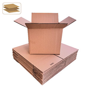 25x20x20 Cm Koli - Kutu | 10adet | 3 Mm Hafif Eşya Kutusu Tek Oluklu