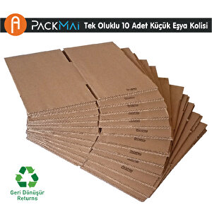 20x20x15 Cm Koli - Kutu | 10 Adet | 3 Mm Hafif Eşya Kutusu Tek Oluklu