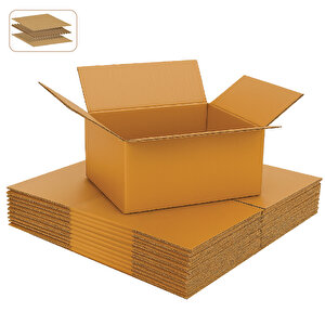 30x20x15 Cm Koli-kutu | 10 Adet | Hafif Eşya Kolisi Tek Oluklu 3mm Karton Kutu