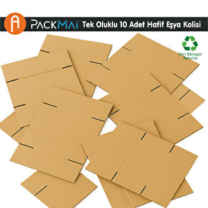 30x20x15 Cm Koli-kutu | 10 Adet | Hafif Eşya Kolisi Tek Oluklu 3mm Karton Kutu