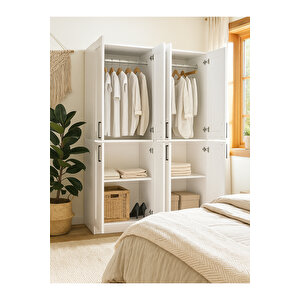 Arden 4 Kapaklı Gardırop - 182 Cm Y, 122 Cm G - Genç Odası Ve Yatak Odası Gardırop