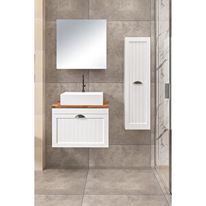 %100 Mdf - 65 Cm Aren Banyo Dolabı + 30 Cm Aren Boy Dolabı