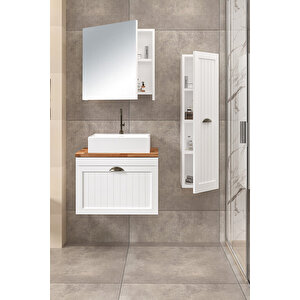 %100 Mdf - 65 Cm Aren Banyo Dolabı + 30 Cm Aren Boy Dolabı