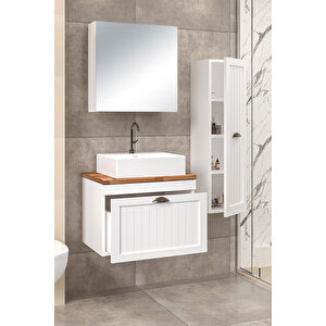 %100 Mdf - 65 Cm Aren Banyo Dolabı + 30 Cm Aren Boy Dolabı