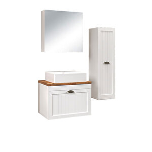 %100 Mdf - 65 Cm Aren Banyo Dolabı + 30 Cm Aren Boy Dolabı