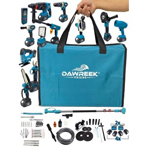 Dawreektech 13'lü Teleskopik Set Kömürsüz Matkap-taşlama-üflem-,bijon Sökme-testere-makas-dekupaj-kırıcı