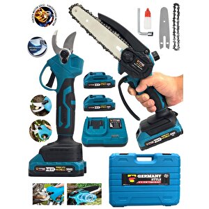 Germany Style Pr0-8012 Kömürsüz Şarjlı  6'lı Set Kırıcı Delici Hilti-taşlama-matkao-budama Makası Testeresi-bijon Sökme Akülü Set
