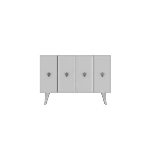 8163km-32dh Konsol,kahve Köşesi̇,ayakkabilik,ofi̇s Evrak Dolabi,mutfak Ki̇ler Dolabi,tv Üni̇tesi̇-BEYAZ-GÜMÜŞ