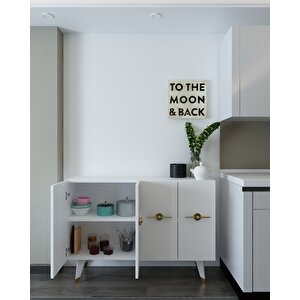 8169km-32dd Konsol,kahve Köşesi̇,ayakkabilik,ofi̇s Evrak Dolabi,mutfak Ki̇ler Dolabi,tv Üni̇tesi̇-BEYAZ ALTIN