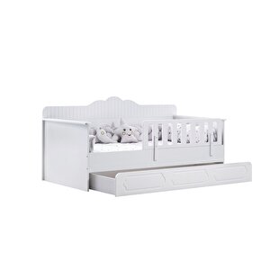 Yavrulu Karyola, Flower Yavrulu Montessori Karyola - Gri + 1 Adet Comfort Yatak