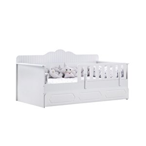 Yavrulu Karyola, Flower Yavrulu Montessori Karyola - Gri + 1 Adet Comfort Yatak