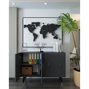 8167km-32 Dh Konsol,kahve Köşesi̇,ayakkabilik,ofi̇s Evrak Dolabi,mutfak Ki̇ler Dolabi,tv Üni̇tesi̇-ANTRASİT-GÜMÜŞ