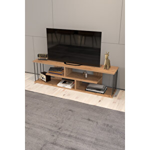 Tv Sehpası  Raflı 140 Cm Gzd Tv Ünitesi  Atlantik Ceviz Ceviz