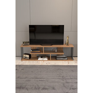 Tv Sehpası  Raflı 140 Cm Gzd Tv Ünitesi  Atlantik Ceviz Ceviz