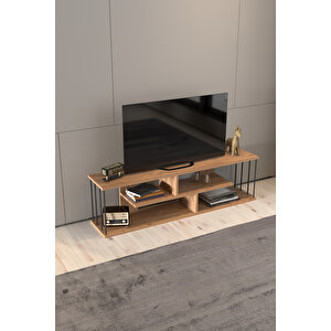 Tv Sehpası  Raflı 140 Cm Gzd Tv Ünitesi  Atlantik Ceviz Ceviz