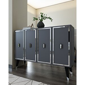 8173km-32 Dh Konsol,kahve Köşesi̇,ayakkabilik,ofi̇s Evrak Dolabi,mutfak Ki̇ler Dolabi,tv Üni̇tesi̇-ANTRASİT-GÜMÜŞ Antrasit Gümüş