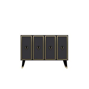 8175km-32 Dh Konsol,kahve Köşesi̇,ayakkabilik,ofi̇s Evrak Dolabi,mutfak Ki̇ler Dolabi,tv Üni̇tesi̇-ANTRASİT-ALTIN