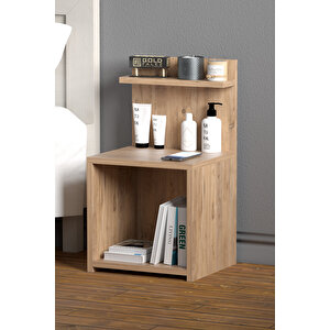 Komodin Raf Salon Ofis Dolabı Ceviz 32*35*63 Atlantik Çam