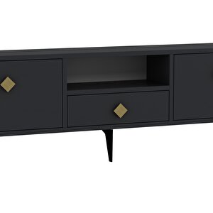 1304dropct-1 Tv Sehpasi ANTRASİT-ALTIN KULP