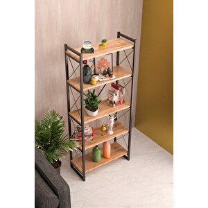 Kitaplık 5 Raflı Ceviz 180 Cm Ceviz