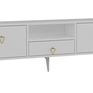 1302dropct-1 Tv Sehpasi BEYAZ-ALTIN KULP