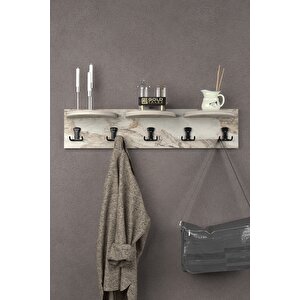Askılık Duvar Elbise Askılığı Portmanto 80 Cm Efes Beyaz Mermer