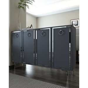 8162km-1dh Konsol,kahve Köşesi̇,ayakkabilik,ofi̇s Evrak Dolabi,mutfak Ki̇ler Dolabi,tv Üni̇tesi̇-ANTRASİT-GÜMÜŞ Antrasit Gümüş