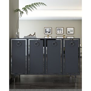 8162km-1dh Konsol,kahve Köşesi̇,ayakkabilik,ofi̇s Evrak Dolabi,mutfak Ki̇ler Dolabi,tv Üni̇tesi̇-ANTRASİT-GÜMÜŞ Antrasit Gümüş