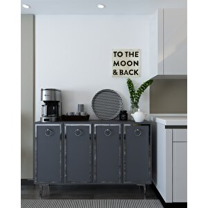 8162km-1dh Konsol,kahve Köşesi̇,ayakkabilik,ofi̇s Evrak Dolabi,mutfak Ki̇ler Dolabi,tv Üni̇tesi̇-ANTRASİT-GÜMÜŞ Antrasit Gümüş