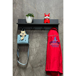 Irmak Mobilya Duvar Askılığı Hol Koridor Mutfak Banyo, Havlu, Elbise Askılık Antrasit