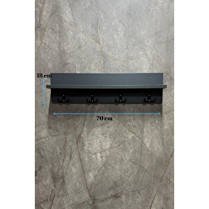 Irmak Mobilya Duvar Askılığı Hol Koridor Mutfak Banyo, Havlu, Elbise Askılık Antrasit