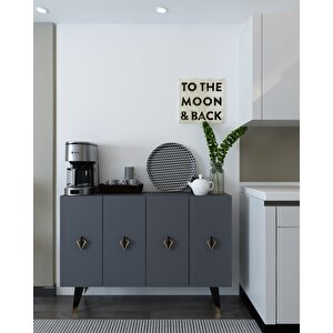 8164km-32dh Konsol,kahve Köşesi̇,ayakkabilik,ofi̇s Evrak Dolabi,mutfak Ki̇ler Dolabi,tv Üni̇tesi̇-ASA Antrasit