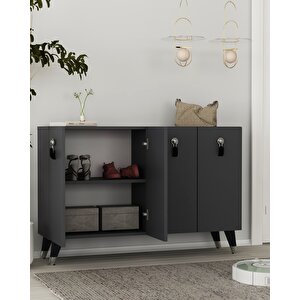 8179km-64 Dh Konsol,kahve Köşesi̇,ayakkabilik,ofi̇s Evrak Dolabi,mutfak Ki̇ler Dolabi,tv Üni̇tesi̇-ANTRASİT-GÜMÜŞ Antrasit Gümüş