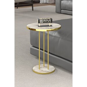 Orta Sehpa Ve Zigon Sehpa Terra Set Gold Efes