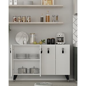 8179km-64dd Konsol,kahve Köşesi̇,ayakkabilik,ofi̇s Evrak Dolabi,mutfak Ki̇ler Dolabi,tv Üni̇tesi̇-BEYAZ-GÜMÜŞ Beyaz-Gümüş