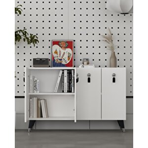 8179km-64dd Konsol,kahve Köşesi̇,ayakkabilik,ofi̇s Evrak Dolabi,mutfak Ki̇ler Dolabi,tv Üni̇tesi̇-BEYAZ-GÜMÜŞ