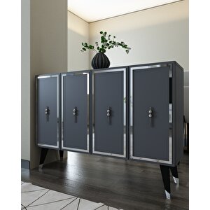 8172km-32 Dh Konsol,kahve Köşesi̇,ayakkabilik,ofi̇s Evrak Dolabi,mutfak Ki̇ler Dolabi,tv Üni̇tesi̇-ANTRASİT-GÜMÜŞ Antrasit Gümüş