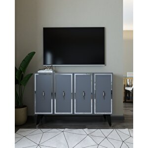 8172km-32 Dh Konsol,kahve Köşesi̇,ayakkabilik,ofi̇s Evrak Dolabi,mutfak Ki̇ler Dolabi,tv Üni̇tesi̇-ANTRASİT-GÜMÜŞ Antrasit Gümüş