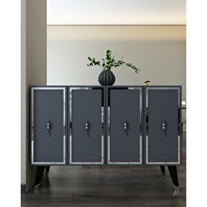 8172km-32 Dh Konsol,kahve Köşesi̇,ayakkabilik,ofi̇s Evrak Dolabi,mutfak Ki̇ler Dolabi,tv Üni̇tesi̇-ANTRASİT-GÜMÜŞ