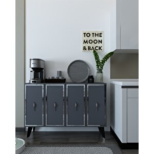 8172km-32 Dh Konsol,kahve Köşesi̇,ayakkabilik,ofi̇s Evrak Dolabi,mutfak Ki̇ler Dolabi,tv Üni̇tesi̇-ANTRASİT-GÜMÜŞ