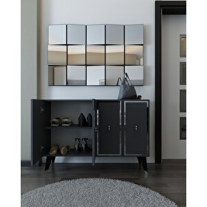 8172km-32 Dh Konsol,kahve Köşesi̇,ayakkabilik,ofi̇s Evrak Dolabi,mutfak Ki̇ler Dolabi,tv Üni̇tesi̇-ANTRASİT-GÜMÜŞ