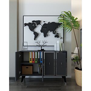 8172km-32 Dh Konsol,kahve Köşesi̇,ayakkabilik,ofi̇s Evrak Dolabi,mutfak Ki̇ler Dolabi,tv Üni̇tesi̇-ANTRASİT-GÜMÜŞ