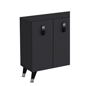 8179km-64dd Konsol,kahve Köşesi̇,ayakkabilik,ofi̇s Evrak Dolabi,mutfak Ki̇ler Dolabi,tv Üni̇tesi̇-ANTRASİT-GÜMÜŞ