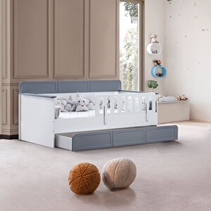 Yavrulu Karyola, Mira Yavrulu Montessori Karyola - Beyaz + 1 Adet Comfort Yatak
