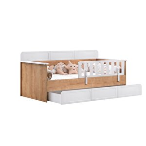 Yavrulu Karyola, Mira Yavrulu Montessori Karyola - Beyaz + 1 Adet Comfort Yatak