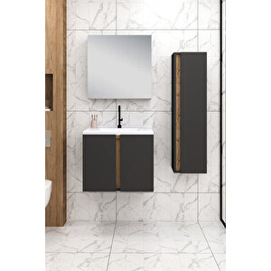 %100 Mdf - 65 Cm Lavina Banyo Dolabı + 30 Cm Lavina Boy Dolabı